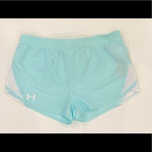 GIRL'S Under Armour Fly By Short Youth XL Light Blue